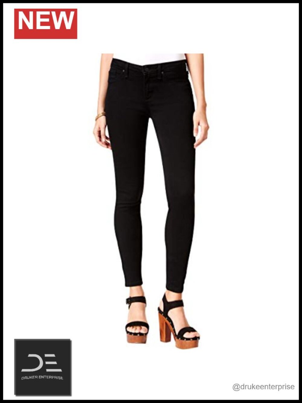 Women's Mid Rise Skinny Jeans Plus Size Stretch Denim